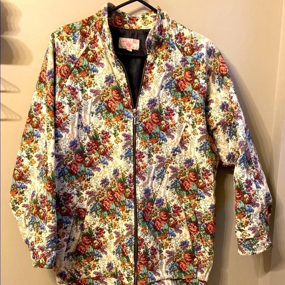 Vintage Laura James, Calgary custom made Brocade Jacket.